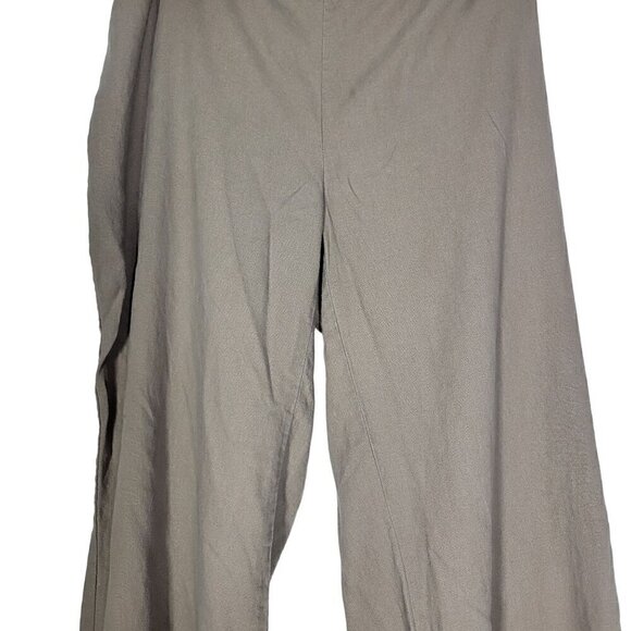 Love Tree Women's Wide Leg Linen, Viscose Light Weight Brown Pants Size 2x - Picture 4 of 12
